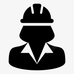 女建筑工人工人建筑工人女商人图标高清图片