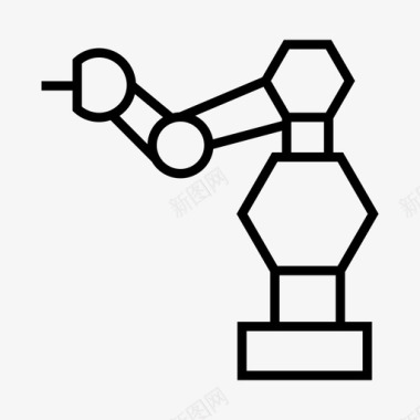 自动化工业机器人自动化机械图标图标