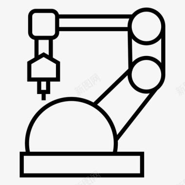 自动化生产线工业机器人自动化制造图标图标