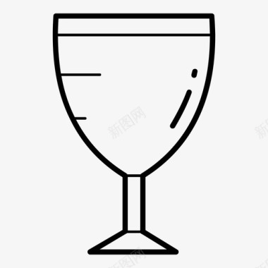 酒杯饮料网站uiline风格图标图标