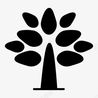 植物树生态生长图标图标