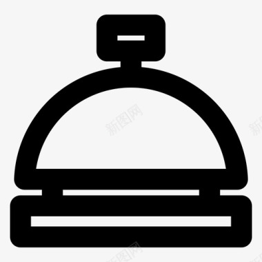 点餐服务服务铃图标图标