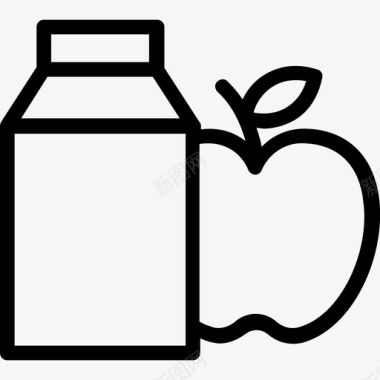 墨斗线苹果汁苹果线图标图标