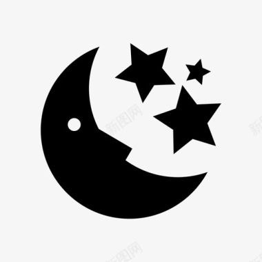 夜孔雀夜月亮星星图标图标