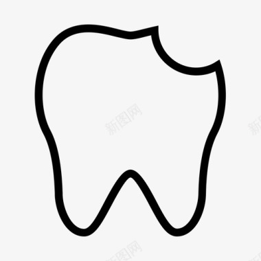 牙本质蛀牙损伤牙本质图标图标
