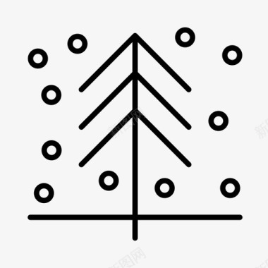 雪圣诞圣诞树图标图标