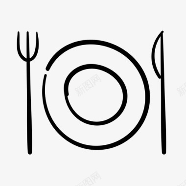 餐桌摆设餐食叉子图标图标