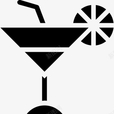 夏日饮料矢量图玛格丽塔鸡尾酒饮料图标图标