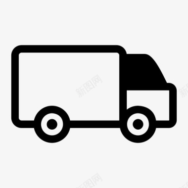 送货车箱式货车货运车图标图标