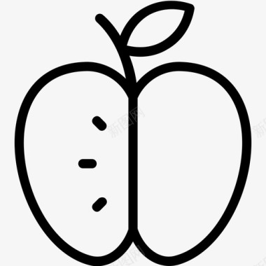 半苹果苹果片水果图标图标