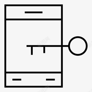 简单手机icon图标移动锁保护安全图标图标