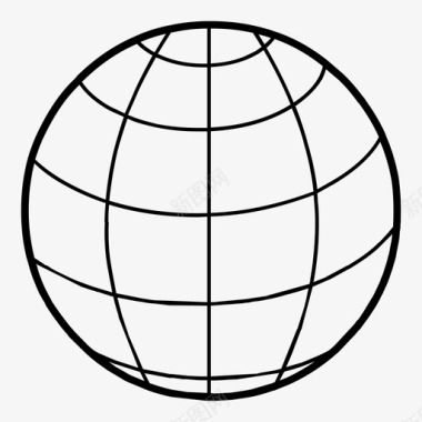 全球地球网站uiline风格图标图标
