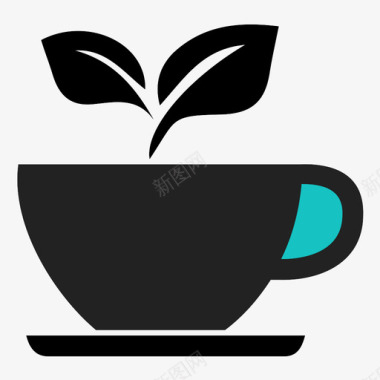 带柄杯子咖啡馆杯子图标图标
