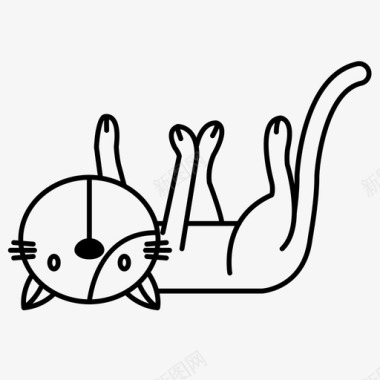 猫w字母表动物图标图标
