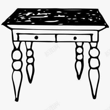 桌子家具手绘图标图标