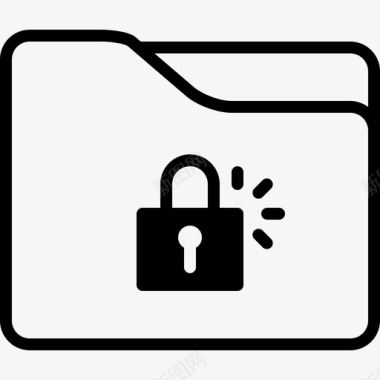 锁定文件夹深色主题隐私安全图标图标
