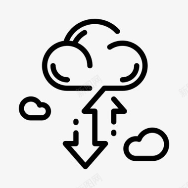 云传输云存储计算服务器图标图标