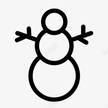冬天的雪人雪人假日下雪图标图标