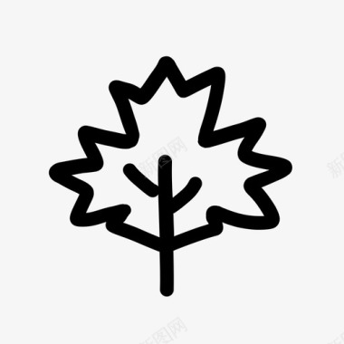 枯萎枫叶枫叶秋季加拿大图标图标