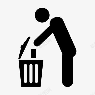 扔垃圾垃圾回收站图标图标