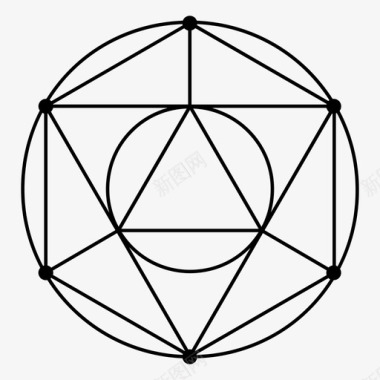 神圣的几何学几何学神秘主义图标图标