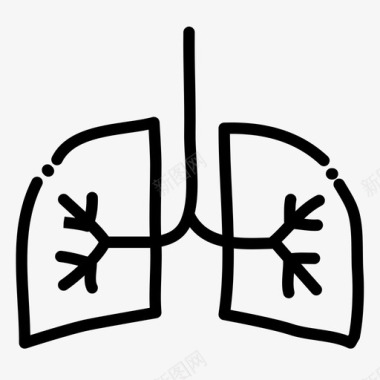 肺健康医院图标图标