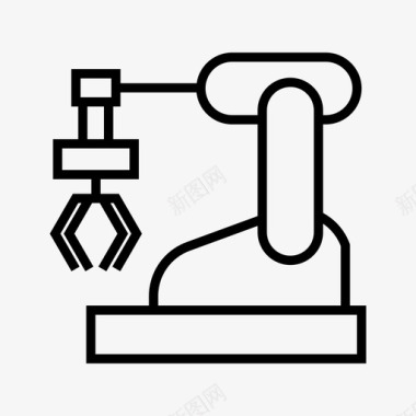 自动化工程工业机器人自动化制造图标图标