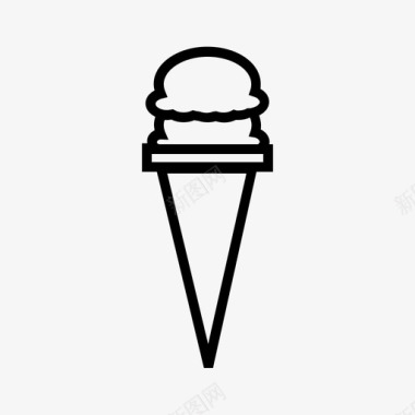 美味的食物冰淇淋筒美味食品甜点图标图标