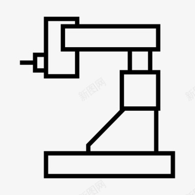 自动化挖掘机工业机器人自动化制造图标图标