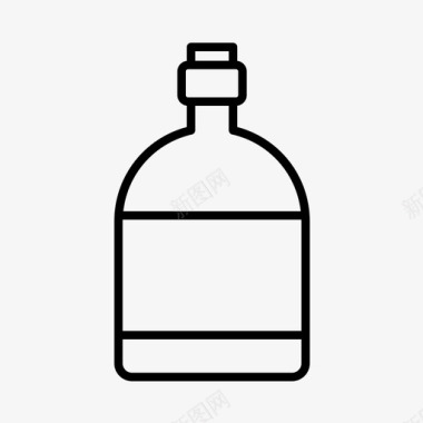 饮料瓶朗姆酒瓶饮料瓶内留言图标图标
