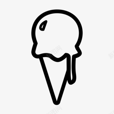 雪糕筒冰淇淋筒冷的图标图标