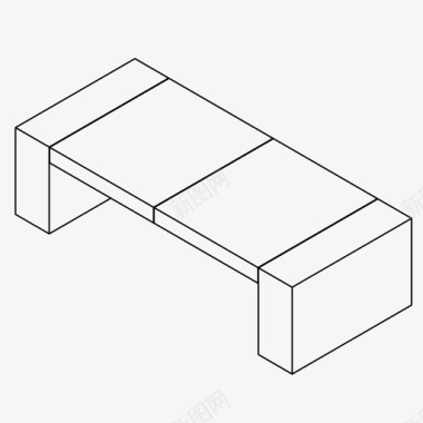 城市之窗家具长凳城市家具公园图标图标