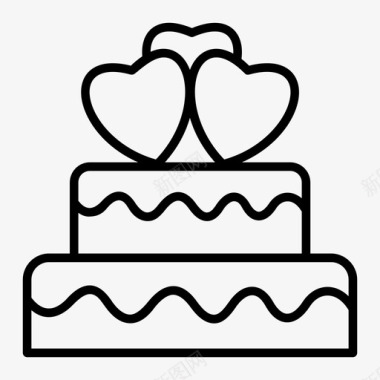 生日蛋糕烘焙食品情人节蛋糕图标图标