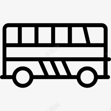 双层巴士汽车巴士地铁图标图标