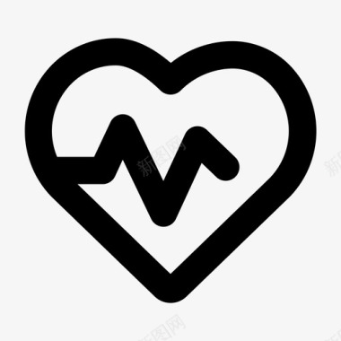 心跳保健听脉搏图标图标