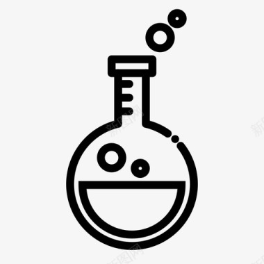 深色底圆底烧瓶烧杯药图标图标