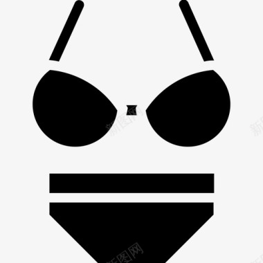 女式内衣沙滩服泳装标志图标图标