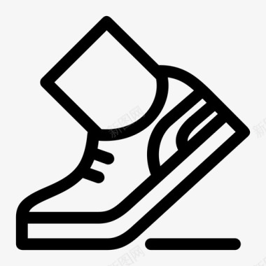 运动鞋田径马拉松图标图标
