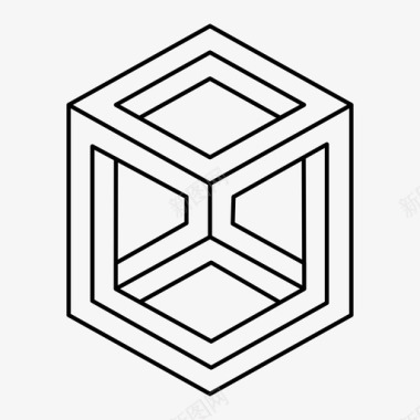 不可能的形状埃舍尔等距图标图标