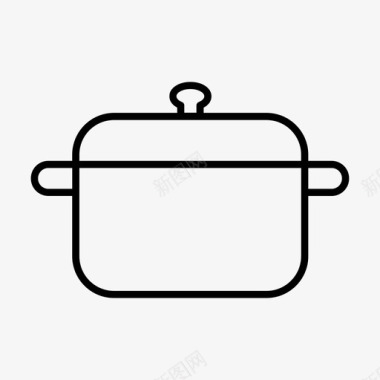 平底锅锅烹饪厨房图标图标