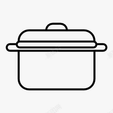 炖菜锅咀嚼烹饪图标图标