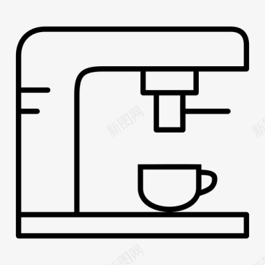 咖啡豆矢量咖啡机咖啡豆饮料图标图标