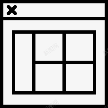 窗口5向上对齐布局图标图标