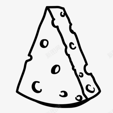 奶酪楔奶制品食品图标图标