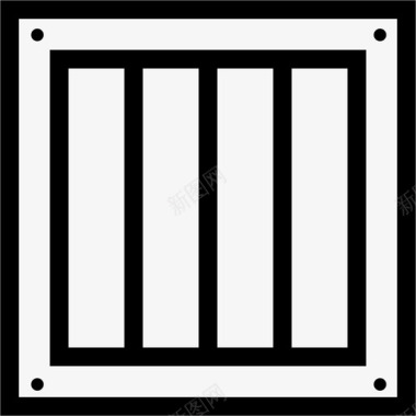 隐私锁牢房罪犯锁图标图标