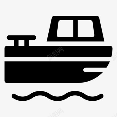 船帆船航海图标图标