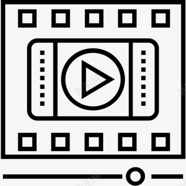 波浪线视频营销电影媒体图标图标