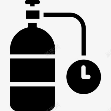 储气罐小马瓶压缩空气氧气瓶图标图标