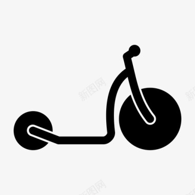 轮子滑板车自行车自行车手图标图标