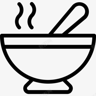 清蒸汤食品汤碗图标图标